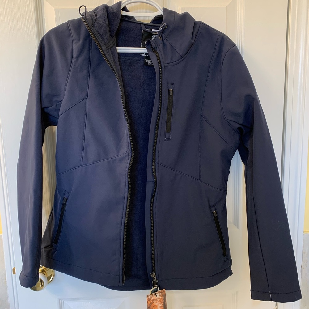 Blue spring/fall jacket with hood